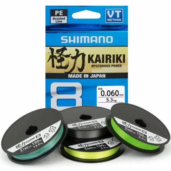 Shimano Line Kairiki 8 3000m 0.23mm 22.5kg Gris Acero 3 Shimano Line Kairiki 8 3000m 0.23mm 22.5kg Gris Acero